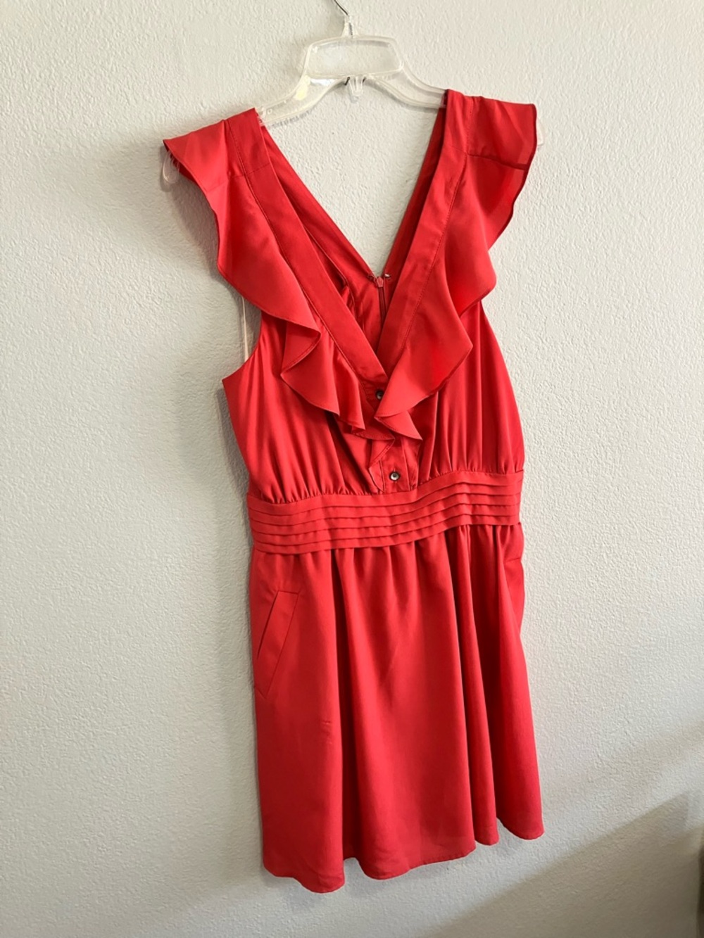 BCBGeneration Bright Salmon Colored Sleeveless Dress
